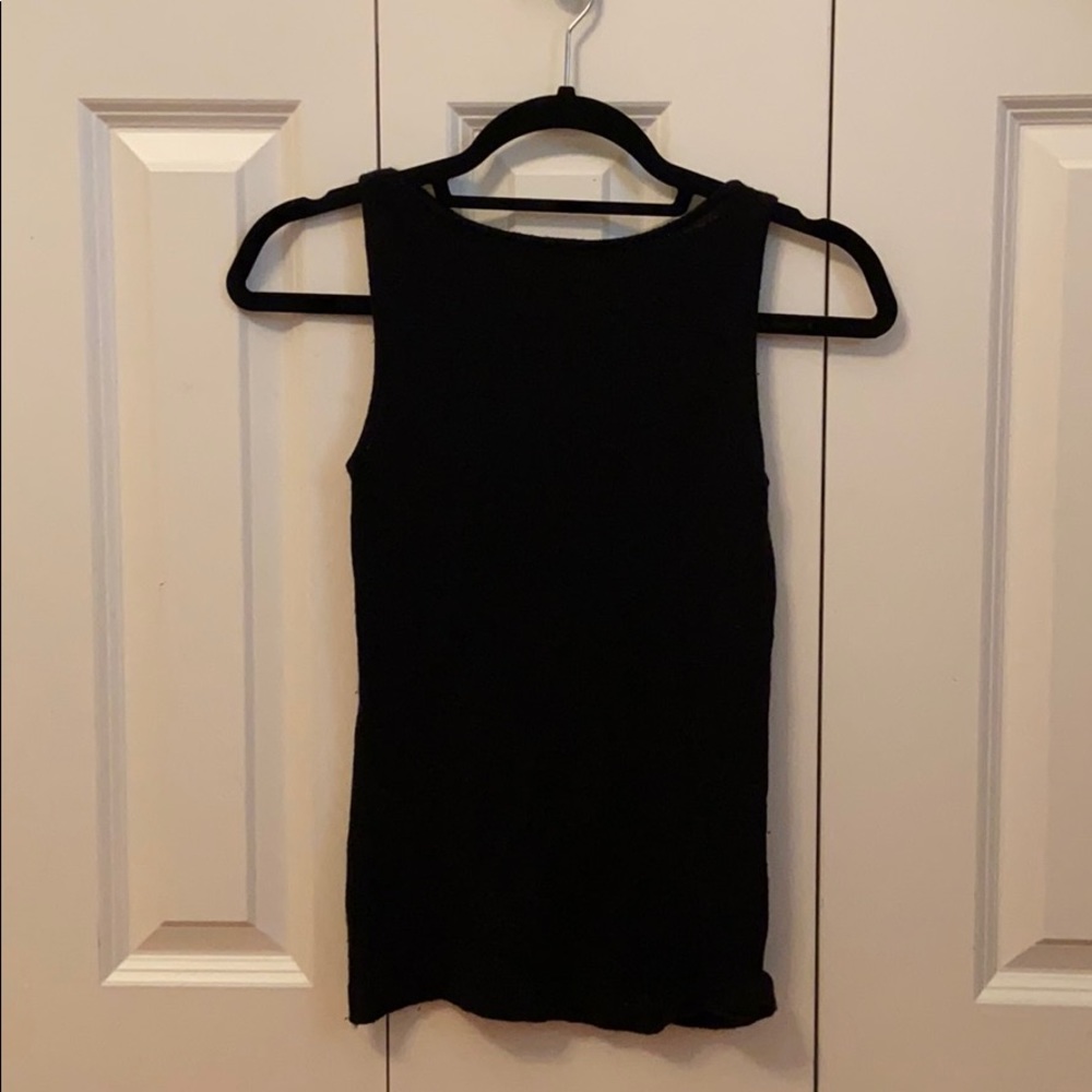 Gap black cashmere blend tank top, S